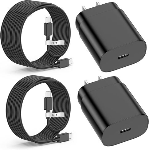 1 Pack-for Samsung Galaxy S23 S22, S21, Note 20 Fast Charging Type C,25w USB C Super Fast Charger Type C Wall Charger Block Android Phone Cable for Samsung Galaxy S20 Plus Ultra 6ft Black in Kuwait