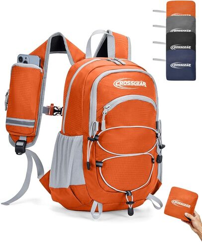 CROSSGEAR 24L Packable Backpack, Lightweight Hiking Daypack, Multiple & RFID Pocket, Water-Resistant Foldable Hiking Backpack for Women Men, Nylon Fabric for Travel Camping, Navy Blue in Saudi Arabia