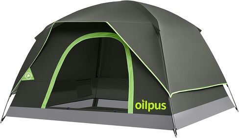 2-3 Person Camping Tent, Waterproof Windproof Double Layer Dome Tent with Rain Fly, Quick Setup Anti-Mosquito Backpacking Tent with Breathable Mesh Windows in Kuwait