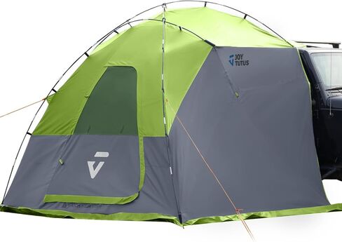 JOYTUTUS Car Shelter with Full-Coverage Sunshade for Side or Rear, Universal Mount Vehicle Awning and Car Camping Tent, Easy Set-up Buckles, Roll up Sides and Windows, UV50+, Rainproof, Gray Blue in Kuwait