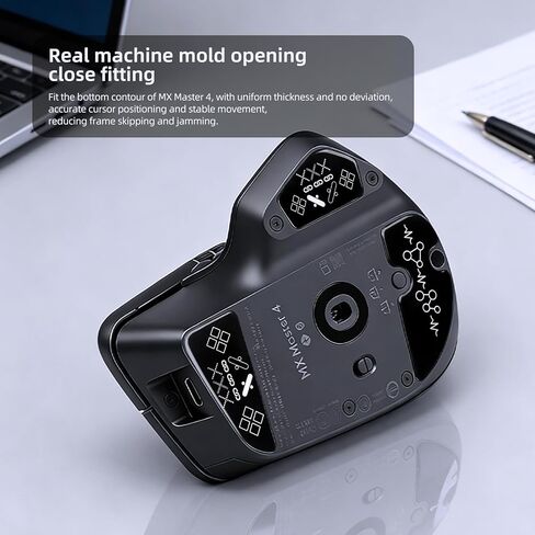 زلاجات فأرة زجاجية من أجل وسادات أقدام الماوس Logitech MX Master 4 ناعمة ومتينة ورفيعة بحافة منحنية 2.5D ملحقات بديلة لأقدام الفئران (نمط الطباعة) in Kuwait