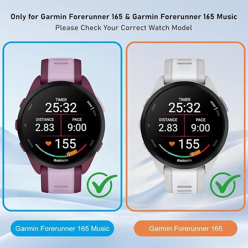 حافظة حماية للشاشة متوافقة مع Garmin Forerunner 165 & 165 Music، 4 عبوات من غطاء الكمبيوتر الصلب مع غطاء زجاجي مقوى عالي الدقة مضاد للخدش لـ Garmin Forerunner 165 & 165 Music (أسود + وردي + بيج + شفاف) in Kuwait