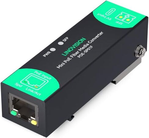 محول وسائط ألياف جيجابت صغير مدعوم من PoE أو Type-C، مع منفذ 1 × RJ45 و1 × SFP، لتمديد إيثرنت لمسافات طويلة عبر الألياف in Kuwait