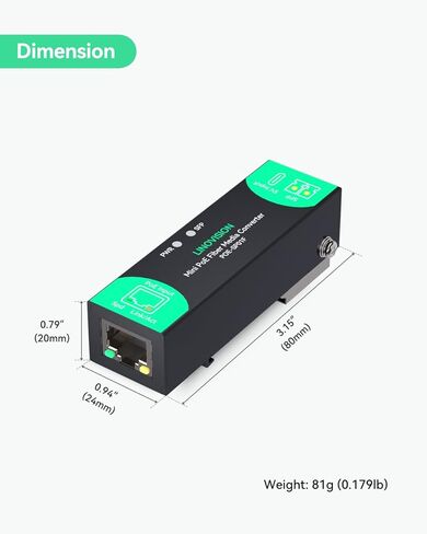 محول وسائط ألياف جيجابت صغير مدعوم من PoE أو Type-C، مع منفذ 1 × RJ45 و1 × SFP، لتمديد إيثرنت لمسافات طويلة عبر الألياف in Kuwait
