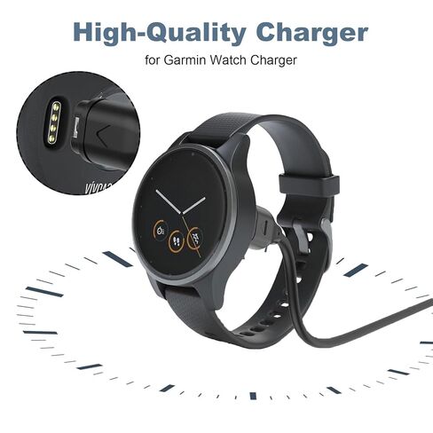 شاحن حائط سريع لساعة Garmin الذكية، كابل شحن متوافق مع Garmin Fenix، Forerunner، Vivoactive، Instinct، Venu، Tactix، Approach، D2، Quatix Series Smartwatch، سلك شاحن USB، 3.3 قدم in Kuwait