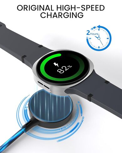 كابل USB C لساعة Samsung Galaxy Watch 8/8 Classic/7/Ultra 3.3Ft شاحن بديل من النوع C لساعة Galaxy Watch FE/6/6 Classic/5 Pro/5/4/4 Classic/3/Active 2/قاعدة شحن نشطة in Kuwait