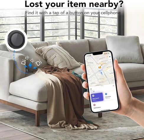 Air Tracker 4 Pack, Smart Bluetooth Tracker for Apple Find My (iOS Only), IP67 Waterproof Tracker with Keychain, Item Finder and GPS Finder for Keys, Luggage, Wallet, etc, Replaceable Battery in Saudi Arabia