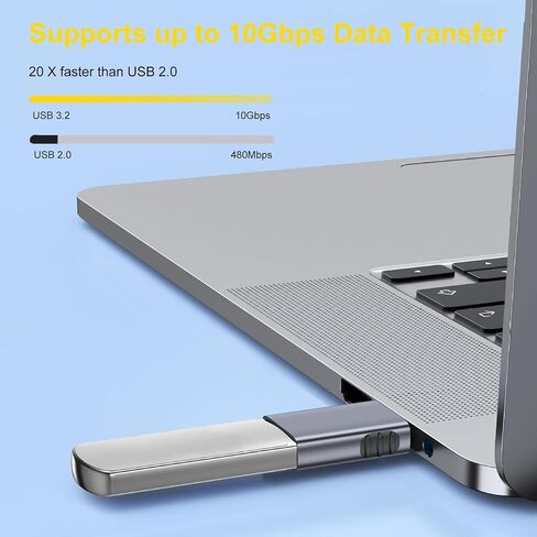 محول USB C إلى USB، محول OTG USB 3.2 أنثى بسرعة 10 جيجابت في الثانية إلى USB C ذكر، شحن سريع 60 وات، لأجهزة MacBook وiPad وiPhone وSamsung وDell XPS والمزيد من الأجهزة من النوع C، رمادي فضائي، عبوتان in Kuwait