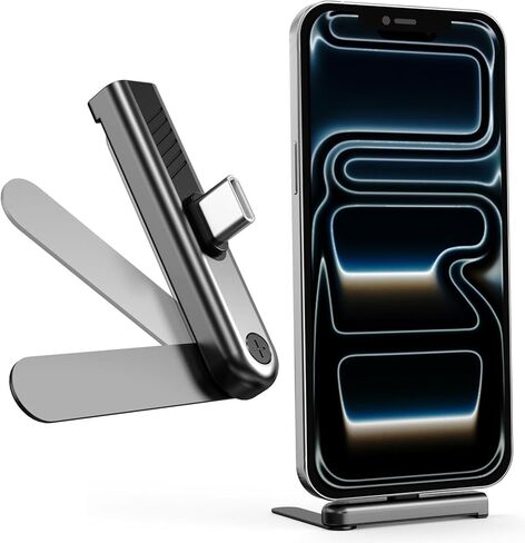 محول شحن بزاوية يمنى 360 درجة من Aurioen USB-C مع حامل هاتف، شحن فقط بدون نقل بيانات، متوافق مع الهاتف الخليوي والكمبيوتر اللوحي والكمبيوتر المحمول (عبوة واحدة) in Kuwait