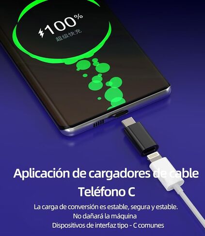 Lightning Female to USB C Male (3pack) for iPhone 16 15 Pro Max محول كابل الإضاءة لجهاز iPad Type C محول شاحن متوافق مع ملحقات موصل شحن سامسونج in Kuwait
