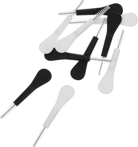 DECHOUS 10pcs Mini Crevice Cleaning Brush Set, Household Gap Scrubbing Tools Soft Bristles, Black White Multipurpose Brushes for Detailed Cleaning in Kitchen, Bathroom, and Electronics in Kuwait