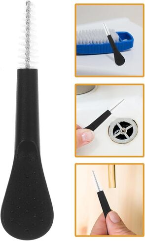 DECHOUS 10pcs Mini Crevice Cleaning Brush Set, Household Gap Scrubbing Tools Soft Bristles, Black White Multipurpose Brushes for Detailed Cleaning in Kitchen, Bathroom, and Electronics in Kuwait