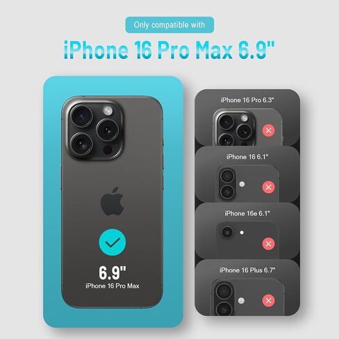 DJBEAR for iPhone 16 Pro Max 6.9" Wallet Case for Men & Women, All-in-One Flip Folio Cover with 9 Card Slots, Zipper Pocket, Detachable Wrist Strap, Full Body Protection for Apple 16 Pro Max Black in Saudi Arabia