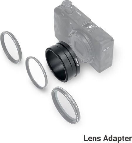 JJC AR-GR3 محول مرشح العدسة يستبدل Ricoh GA-1 مع غلاف حماية الكاميرا لكاميرا Ricoh GR III GR III HDF GR3 GR3 HDF الرقمية in Kuwait