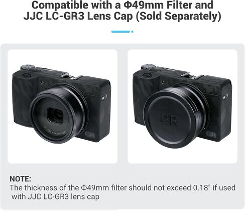 JJC AR-GR3 محول مرشح العدسة يستبدل Ricoh GA-1 مع غلاف حماية الكاميرا لكاميرا Ricoh GR III GR III HDF GR3 GR3 HDF الرقمية in Kuwait