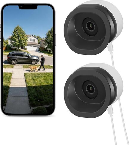 Anlapus 3MP 2K Magnetic Window Camera, 4x Window Security Camera with AI Detection, 2.4G/5G WiFi Indoor Camera for Home Security, Color Night Vision, Adjustable Angle Tilt Mount, US-Only Cloud Storage in Kuwait