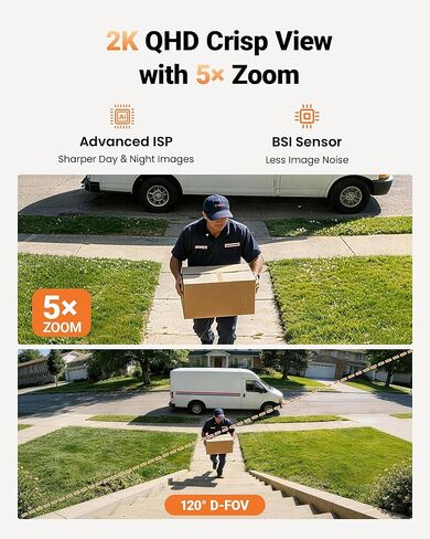 Anlapus 3MP 2K Magnetic Window Camera, 4x Window Security Camera with AI Detection, 2.4G/5G WiFi Indoor Camera for Home Security, Color Night Vision, Adjustable Angle Tilt Mount, US-Only Cloud Storage in Kuwait