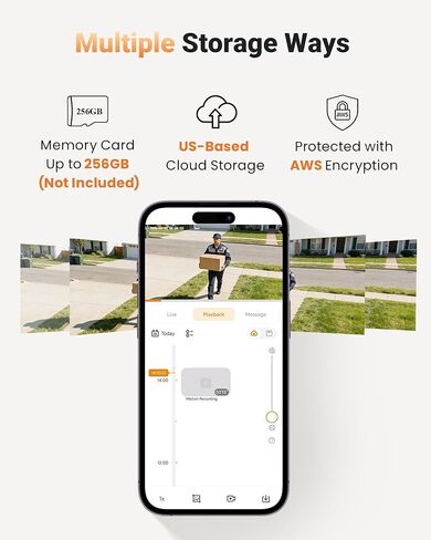 Anlapus 3MP 2K Magnetic Window Camera, 4x Window Security Camera with AI Detection, 2.4G/5G WiFi Indoor Camera for Home Security, Color Night Vision, Adjustable Angle Tilt Mount, US-Only Cloud Storage in Kuwait