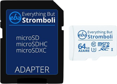 كل شيء ولكن سترومبولي بطاقة ذاكرة Azaire MicroSD سعة 64 جيجابايت لطائرة DJI بدون طيار تعمل مع FPV، Mavic Mini 2، Mavic Air 2، Mavic Mini، Mavic 2، Mavic Pro - UHS Speed ​​Class 3 Full HD 4K Class 10 Micro SDXC Card in Kuwait