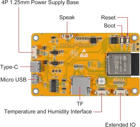 2.8 "بوصة ESP32 عرض ESP32 مجلس التنمية ESP32-2432S028R واي فاي بلوتوث مقاوم شاشة تعمل باللمس 240X320 عرض ذكي TFT LCD وحدة ILI9341 سائق in Kuwait