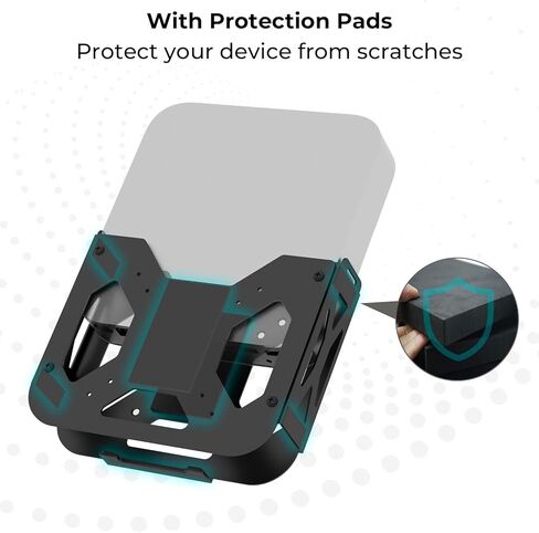 Mount Only for Mac Mini Mount M1 M2 M2 Pro 2011–2023, Wall and Under Desk Mount, Attach to Monitor Arm and VESA Mount Behind Monitor 75×75 100×100, wr Cable Ties, Metal Bracket, Space-Saving Design in Kuwait
