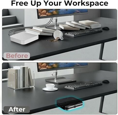 Mount Only for Mac Mini Mount M1 M2 M2 Pro 2011–2023, Wall and Under Desk Mount, Attach to Monitor Arm and VESA Mount Behind Monitor 75×75 100×100, wr Cable Ties, Metal Bracket, Space-Saving Design in Kuwait