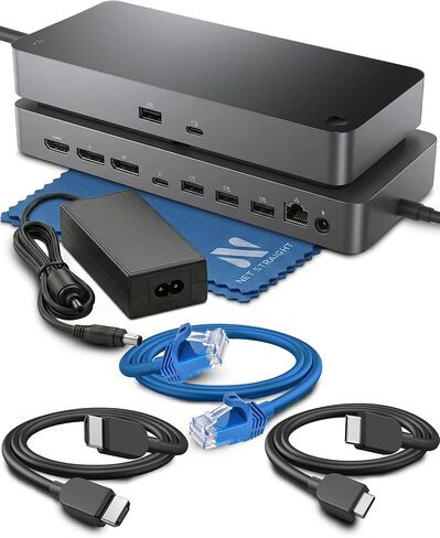 WD25Z Pro Dock USB-C Docking Station - 130W Power Delivery, 2.5GbE Ethernet, 4K/6K Quad Monitor Support, HDMI 2.1, DisplayPort 1.4, 6 USB Ports -Latitude, Precision, XPS Compatible (180W Adapter) in Kuwait