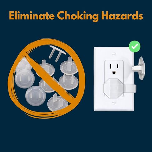 Socket Sitter: Always Connected, Never Lost! No Choking Hazard! Child Safety Cover, Electrical Outlet Cover, Plug Protector, Socket Protector (Pack of 6, Covers 12 outlets) (Blissful Blue) in Saudi Arabia