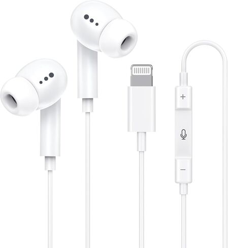 [Apple MFi Certified] USB C Headphones for iPhone 17 16 15 Pro Max,Wired Earbuds with Mic & Volume Control,Noise Cancelling Type C Earphones in-Ear for iPad Pro/Air,Galaxy S25 26 Ultra,Pixel 9,MacBook in Kuwait