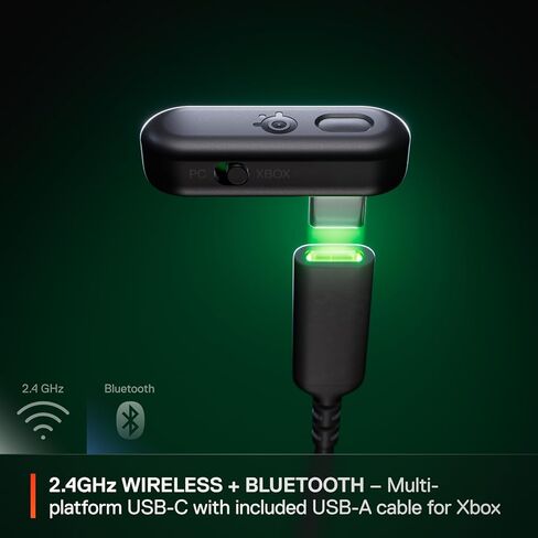 Arctis GameBuds لأجهزة Xbox/PC/PS5/Switch/Mobile Quick-Switch 2.4 جيجا هرتز + Bluetooth 5.3 تطبيق الهاتف المحمول لإلغاء الضوضاء النشط مع إعدادات مسبقة للصوت، بطارية مقاومة للماء IP55 40H مع حقيبة شحن Qi (متجددة) in Kuwait