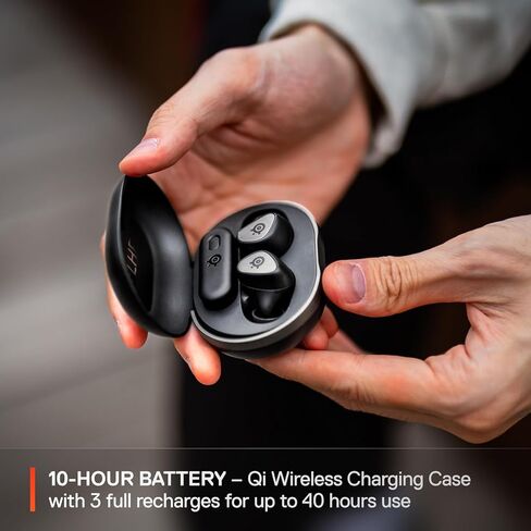 Arctis GameBuds لأجهزة Xbox/PC/PS5/Switch/Mobile Quick-Switch 2.4 جيجا هرتز + Bluetooth 5.3 تطبيق الهاتف المحمول لإلغاء الضوضاء النشط مع إعدادات مسبقة للصوت، بطارية مقاومة للماء IP55 40H مع حقيبة شحن Qi (متجددة) in Kuwait