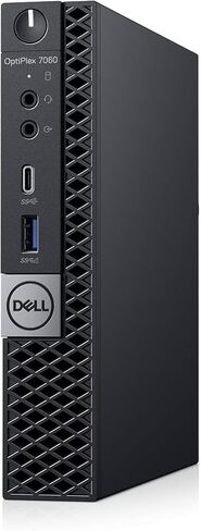 كمبيوتر Dell OptiPlex 7060 Mini Desktop Business، Intel Core i7-8700T، ذاكرة الوصول العشوائي 8 جيجابايت، 256 جيجابايت SSD، USB من النوع C، WiFi + Bluetooth، لوحة المفاتيح والماوس، Windows 11 Pro (متجدد) in Kuwait