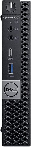 كمبيوتر Dell OptiPlex 7060 Mini Desktop Business، Intel Core i7-8700T، ذاكرة الوصول العشوائي 8 جيجابايت، 256 جيجابايت SSD، USB من النوع C، WiFi + Bluetooth، لوحة المفاتيح والماوس، Windows 11 Pro (متجدد) in Kuwait