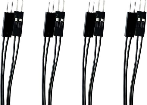 4Pcs 4.64 Inch 2 Pin Single Female to Dual Male Adapter for PC Motherboard Jumper Splitter, Power Switch, Reset Switch, and HDD LED Connections in Saudi Arabia