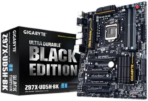 جيجابايت Black Edition LGA 1150 Intel Z97 HDMI SATA 6Gb/s USB 3.0 ATX Intel اللوحات الأم GA-Z97X-UD5H-BK (متجددة) in Kuwait