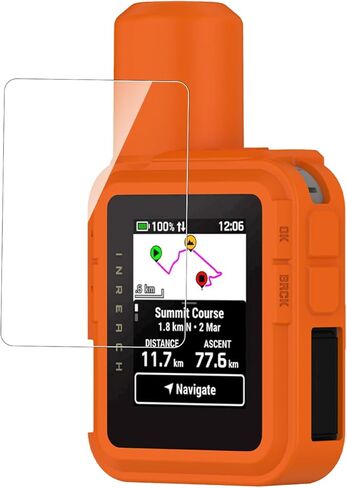 حافظة لجهاز Garmin inReach Mini 3 Plus GPS Bike Computer، تتضمن 1 طبقة ناعمة من مادة TPU + 1 غطاء واقٍ من السيليكون، حماية من السقوط، حافظة سيليكون ناعمة مضادة للخدش، برتقالي in Kuwait
