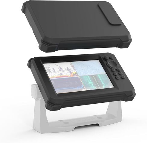 Holicfun غطاء حماية من السيليكون لجهاز Lowrance Eagle 7 مكتشف الأسماك، أسود in Kuwait