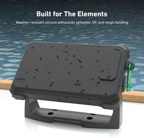 Holicfun غطاء حماية من السيليكون لجهاز Lowrance Eagle 7 مكتشف الأسماك، أسود in Kuwait