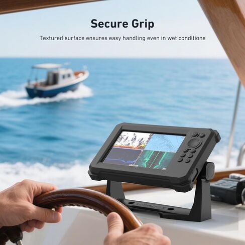 Holicfun غطاء حماية من السيليكون لجهاز Lowrance Eagle 7 مكتشف الأسماك، أسود in Kuwait