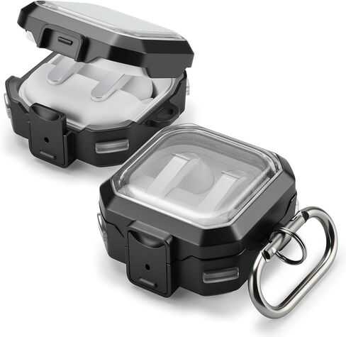 Anlinser Compatible with Samsung Galaxy Buds 4 Pro Case & Galaxy Buds 4 Case, Rugged Shockproof Protective Cover with Secure Locking Protection, Wireless Charging, Black in Saudi Arabia