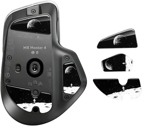 زلاجات فأرة زجاجية من أجل وسادات أقدام الماوس Logitech MX Master 4 ناعمة ومتينة ورفيعة بحافة منحنية 2.5D ملحقات بديلة لأقدام الفئران (نمط الأرض) in Kuwait