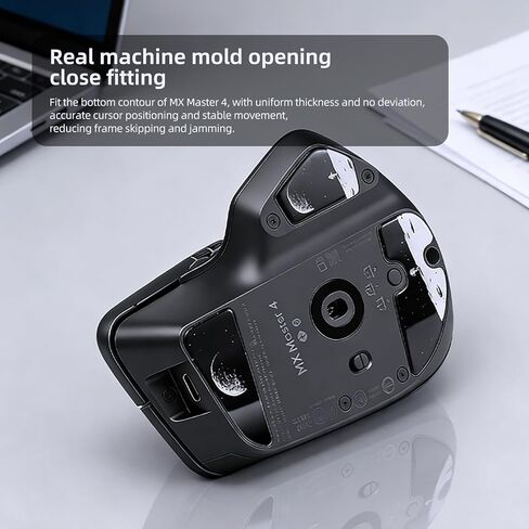 زلاجات فأرة زجاجية من أجل وسادات أقدام الماوس Logitech MX Master 4 ناعمة ومتينة ورفيعة بحافة منحنية 2.5D ملحقات بديلة لأقدام الفئران (نمط الأرض) in Kuwait