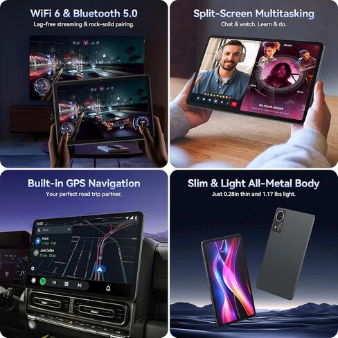 تابلت ANTEMPER Android 15 مقاس 12 بوصة للألعاب، شاشة عرض 2K FHD، Helio G99 ثماني النواة، ذاكرة وصول عشوائي 16 جيجابايت، ذاكرة تخزين داخلية 256 جيجابايت (توسيع 1 تيرابايت)، كاميرا مزدوجة 21 ميجابكسل، Widevine L1، 8000 مللي أمبير/جي بي إس/5 جيجا واي فاي، رم in Kuwait