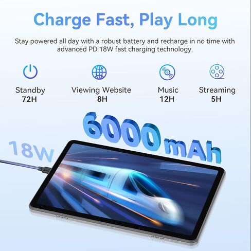 تابلت ECOPAD Android 15، أجهزة لوحية 10.1 بوصة مع معالج ثماني النواة، شاشة HD IPS، ذاكرة وصول عشوائي 12 جيجابايت + ذاكرة تخزين داخلية 128 جيجابايت، دعم توسيع 1 تيرابايت، واي فاي ثنائي النطاق، BT 5.0، شحن سريع 18 وات وبطارية طويلة الأمد، أسود in Kuwait