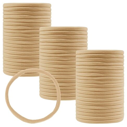 Qearl 60 Pack Soft Stretchy DIY Nylon Headbands Hair Bands Bows DIY Accessory for Newborn Baby Girls with Box in Saudi Arabia
