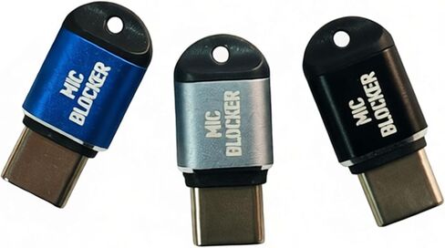مانع ميكروفون HUAXI USB من النوع C، حارس أمان ميكروفون مضاد للتجسس، حماية فورية للخصوصية، جهاز محمول للخصوصية الصوتية للكمبيوتر المحمول والهاتف والكمبيوتر اللوحي (أسود) in Kuwait