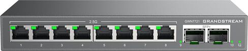 Grandstream GWN7721 | 10-Port Gigabit Ethernet Layer 2 Lite Managed Network Switch | Desktop/Wall-Mount | Metal Design in Kuwait