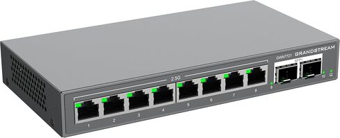 Grandstream GWN7721 | 10-Port Gigabit Ethernet Layer 2 Lite Managed Network Switch | Desktop/Wall-Mount | Metal Design in Kuwait