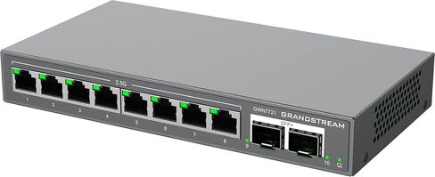 Grandstream GWN7721 | 10-Port Gigabit Ethernet Layer 2 Lite Managed Network Switch | Desktop/Wall-Mount | Metal Design in Kuwait