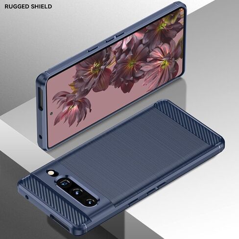 حافظة هاتف Asuwish لهاتف Google Pixel 7 Pro 5G مع غطاء واقي شاشة من الزجاج المقسى وملحقات الخلية، سيليكون ناعم من مادة TPU السيليكون النحيف Pixel7Pro Pixel7 XL 7XL Pixle 7Pro للنساء والرجال من ألياف الكربون باللون الأزرق الداكن in Kuwait